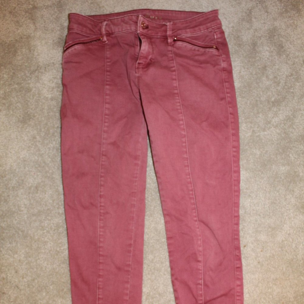 WHBM Burgundy Skimmer Jeans Size 2